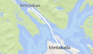 Ketchikan → Metlakatla Image 1 map
