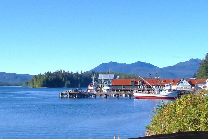 a small boat in a large body of water