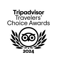 Tripadvisor Travelers' Choice Awards 2024 logo with owl and laurel design.